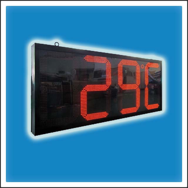 24 Inches Outdoor LED Digit Time & Temperature Clock Display , led