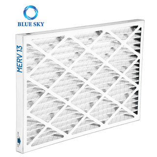 用于 HVAC 系统零件的定制尺寸 MERV 13 纸板框架褶皱 AC 炉空气过滤器