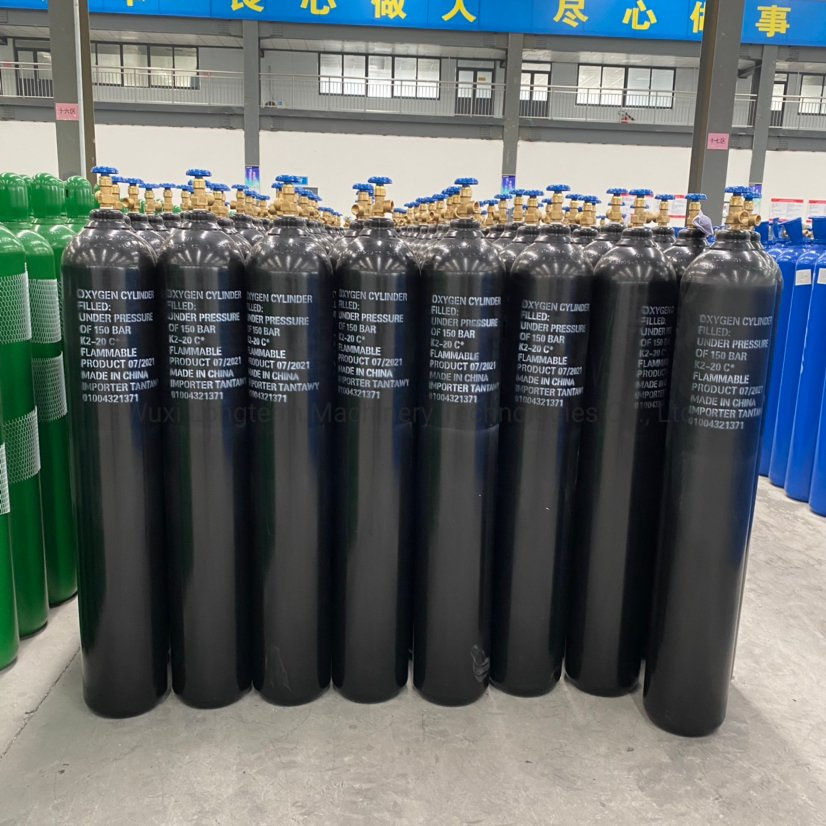 High Purity 99.999% Oxygen Gas 50L 200bar Oxygen Gas Cylinder Pricehot Sale Products~