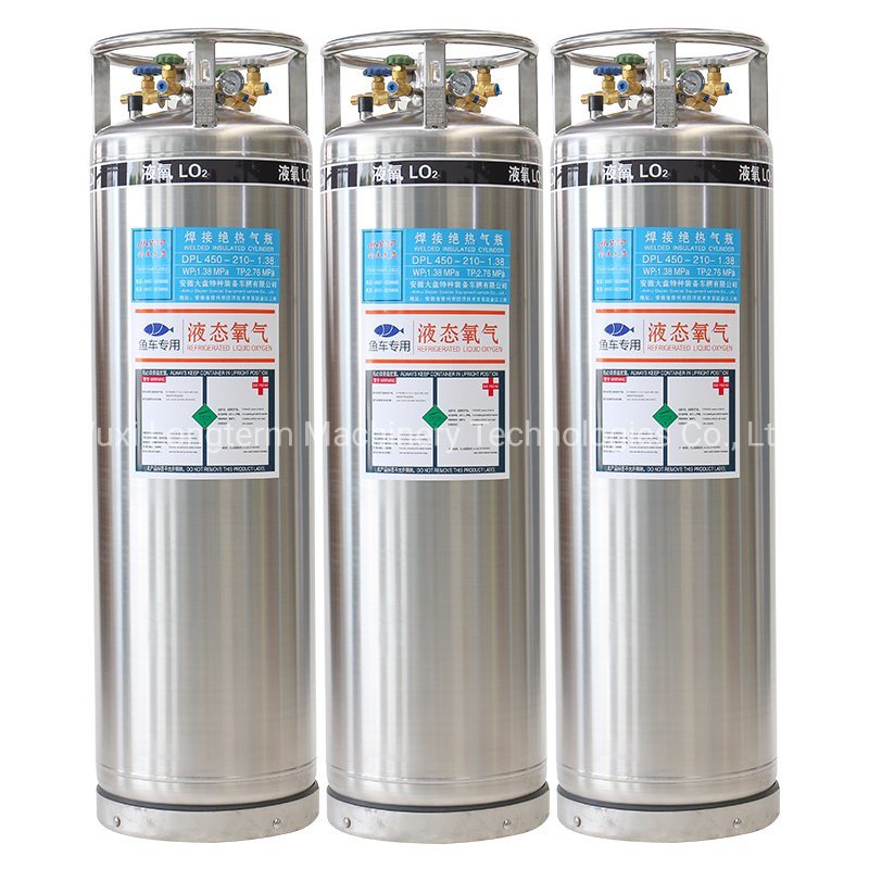 Liquid Nitrogen Argon Oxygen Cryogenic Dewar Cylinder 210L Cryogenic Dewar