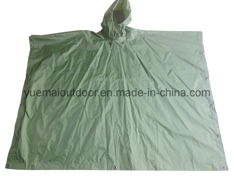 High Qualtiy Military Waterproof Poncho in Nylon PU