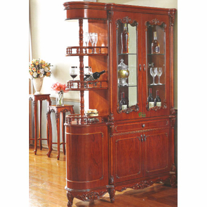 Living Room Cabinet with Wood Partition Table and Wine Cabinet