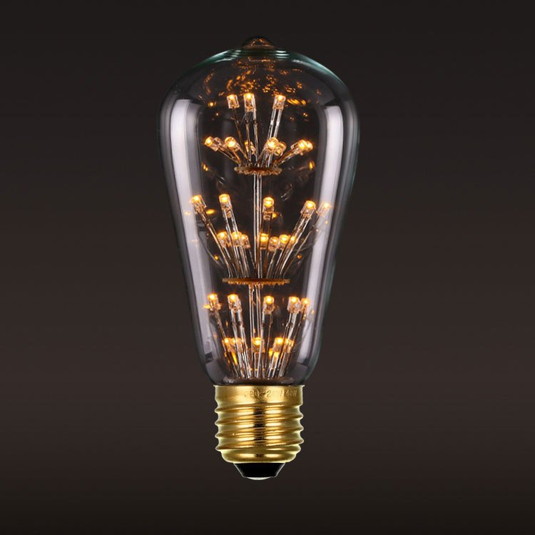 4W LED Wire Light Bulb, St64, 220V, E27, Edison Collection Home Decor Bulb