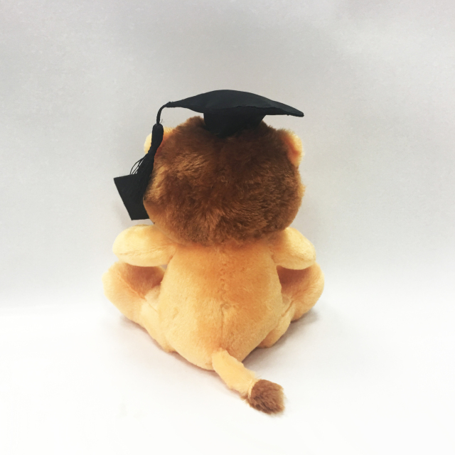 Plush Graduation lion with Doctor cap for students gift