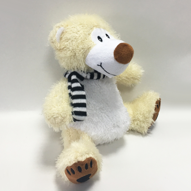 Promotional Custom Beige Color Plush Soft Polar Bear Toys
