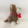 Dotty Leopard Stuffed Plush Toy with Christmas Sock