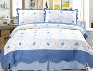 Embroidery bedspread set