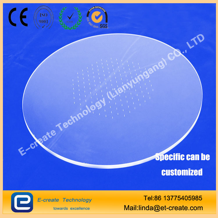 Window Optics Sheet Coating Scrub Sheet High Temperature and High Pressure Quartz Glass Customized Laser Micropore Marking Punch