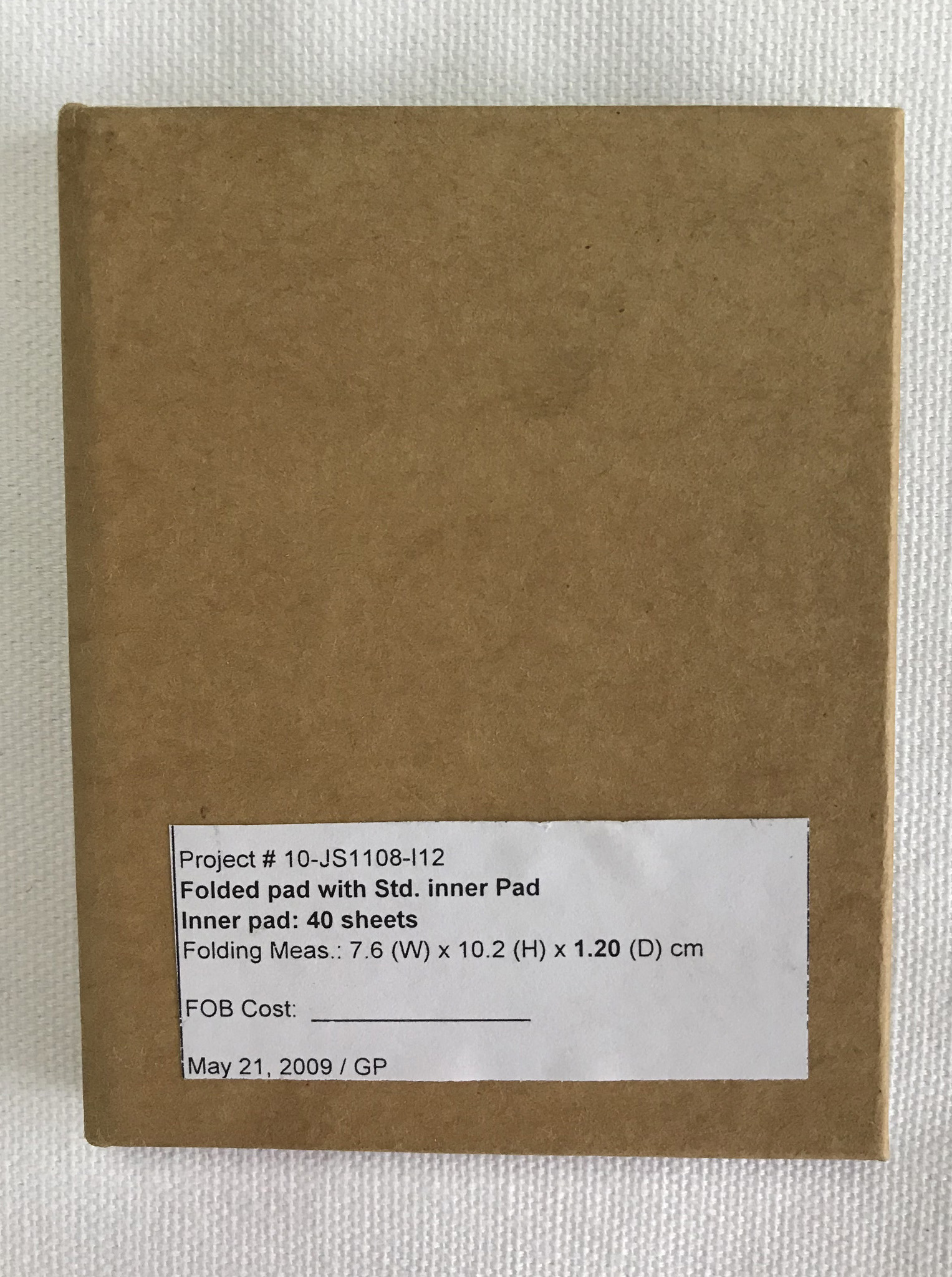 Folded pad with Std. inner Pad