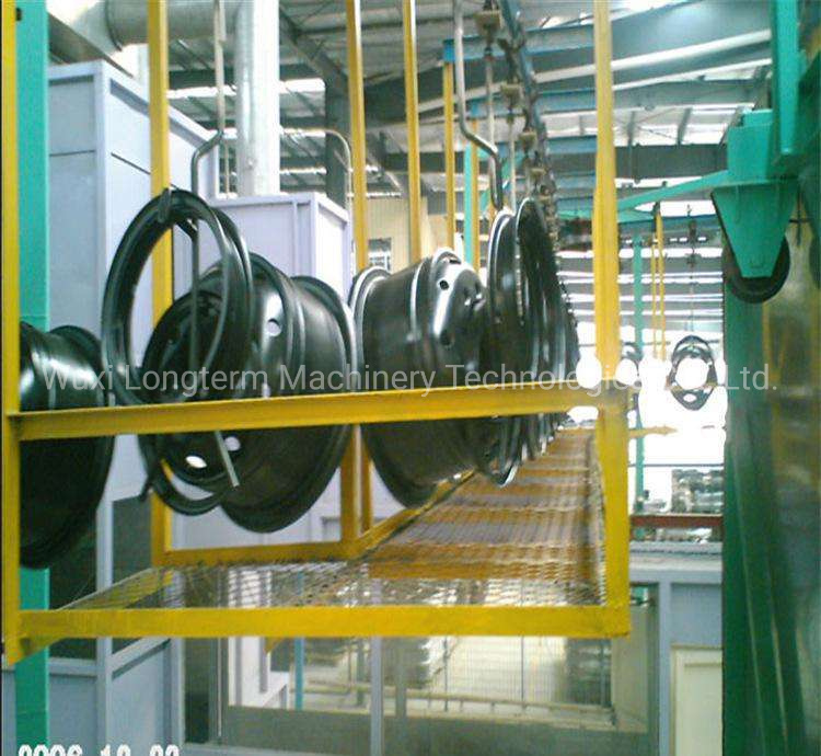 Automatic Powder Coating Line For Wheel Hubs Electrostatic Powder