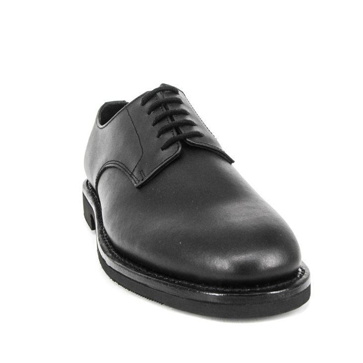 Cómodo calzado de oficina de cuero negro 1207