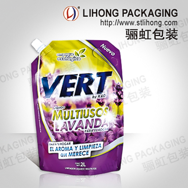 Plastic Spout Bag with Customized Logo for Laundry Liquid