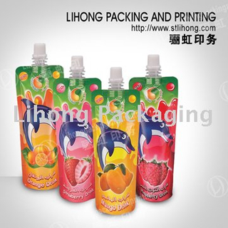Standing Up Pouch With Spout For Jelly and Squeeze Drink