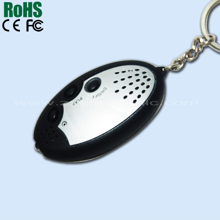 Oval music keychain