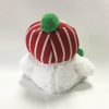 Christmas plush toy white bear with hat