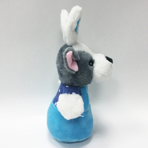 Custom Hot Sale Plush Toy Rabbit Dog with Blue Pants
