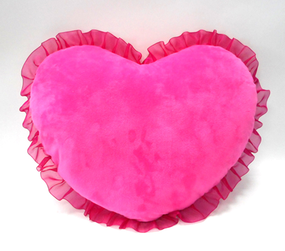 Plush Soft Stuffed Valentine Day Rose Red Heart Pillow Cushion