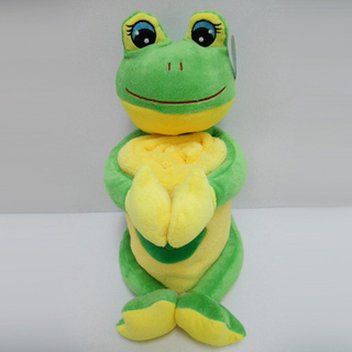 11 " Cute Frog Toy Stuffed Animal Plush Pillow Blanket