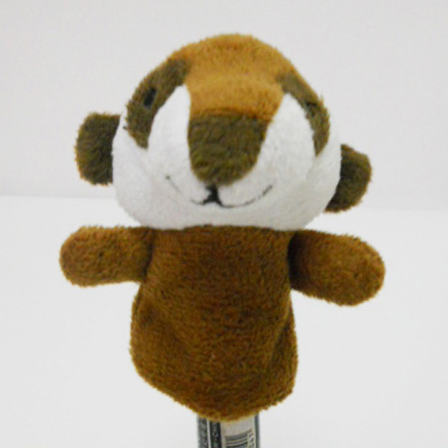 Plush Stuffed Toy Mongoose Finger Puppet for Kids