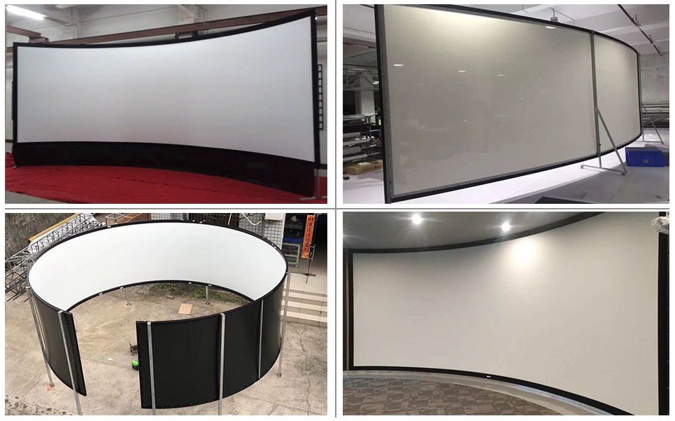 180°/ 220°/ 360° Large Curved Projector Screen Flight Simultaion Projection