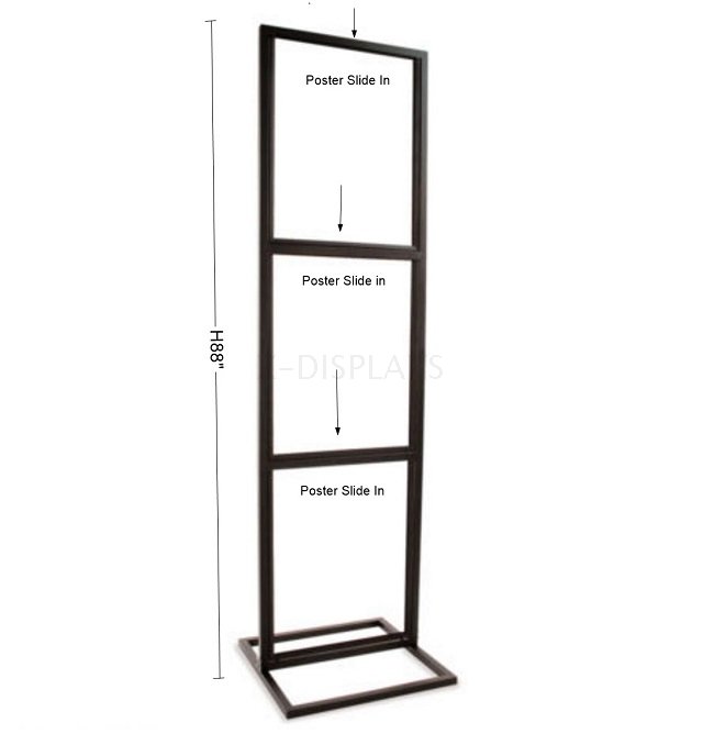 3 Tier 22X28 Floor Sign Frame Stand Black Buy 3 Tier Floor sign