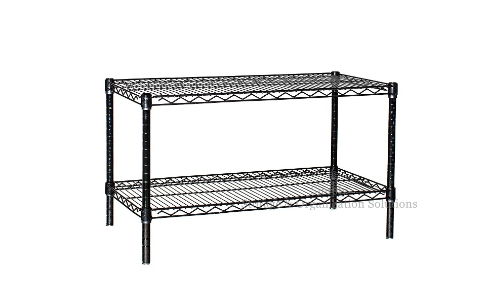 18 Deep X 60 Wide X18 High 2 Tier Starter Wire Shelves 18 Deep X 60 Wide X18 High 2 Tier Starter Wire Shelves