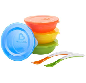 Munchkin ® 滿趣健® 新款愛兒碗 (Love-A-Bowls™帶蓋彩色碗套裝)