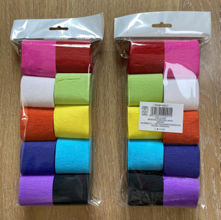 20GSM Normal colored crepe streamer - 20% stretch
