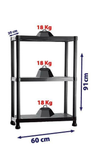 3 Tiers Plastic Storage Shelf (6030P-3T)