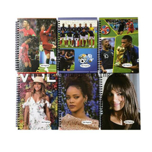A5 size wire binding hard cover student 8mm single line notebook