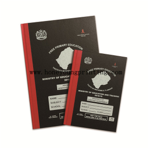 Lesotho hard black cover counter book with red type sewing binding for free primary education A4 A5 2 3 QUIRE