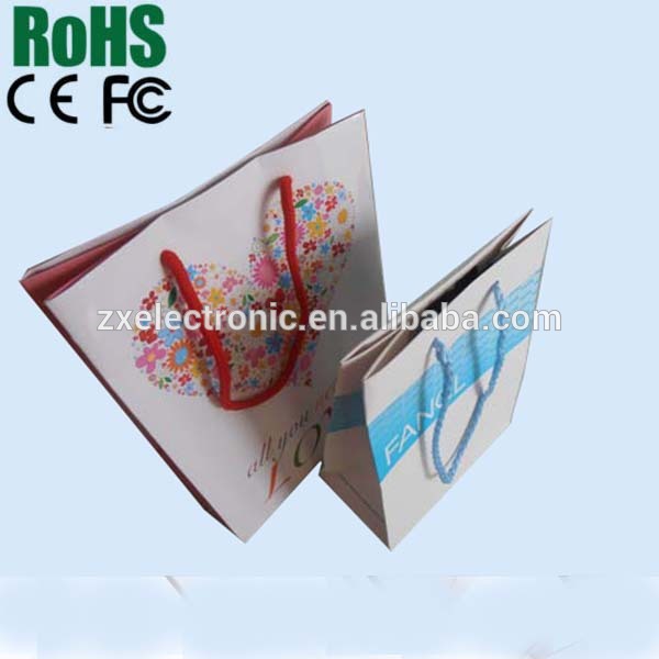 Glossy Making Sound Musical Shopping Package Music Paper Bag