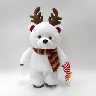 Custom Plush Christmas Teddy Bear Soft Toys with Colorful Scarf