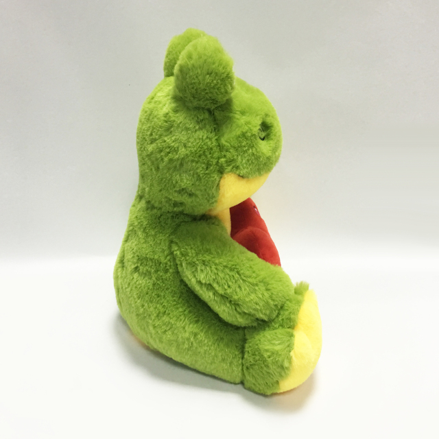Valentine Green Lovely Plush Stuffed Toy Frog with Heart