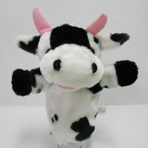 Plush Stuffed Toy Cow Hand Puppet for Kids