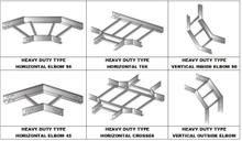 Heavy Duty Cable Ladder Tray Accessories Hozizontal Tees/Crosses/Vertical Outside/Inside Elbows