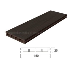Decking compuesto pl&aacute;stico de madera de la fibra de las tarjetas s&oacute;lidas de madera del PE WPC