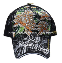 5-panel mesh cap with ebroidery and sandwich
