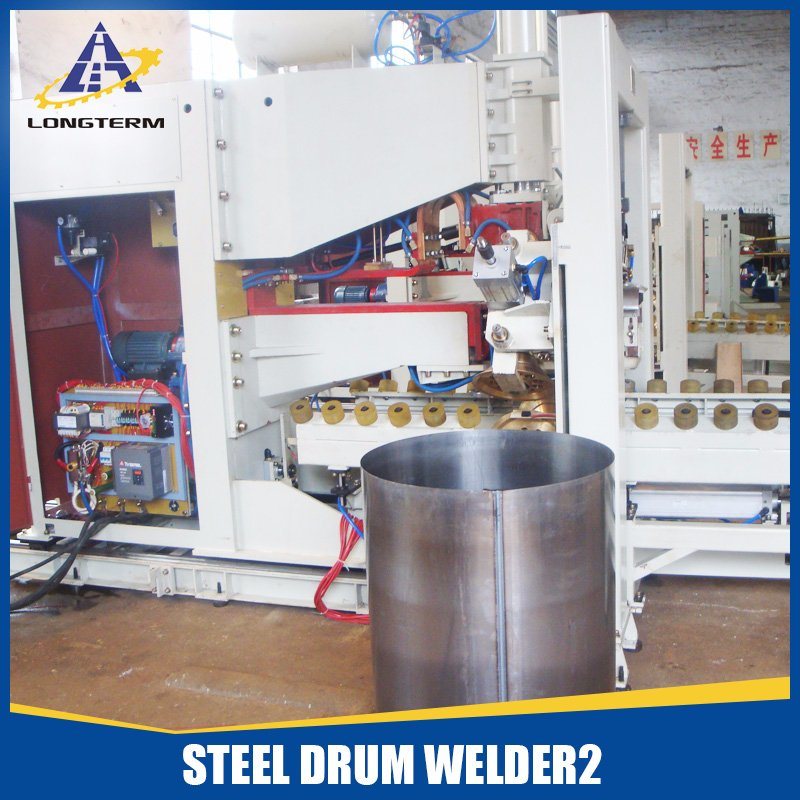 210L Steel Drum Resistance Seam Welding Machine, High Quality Standard Barrel Seam Welder Steel Drum Decoiler and Banking Line