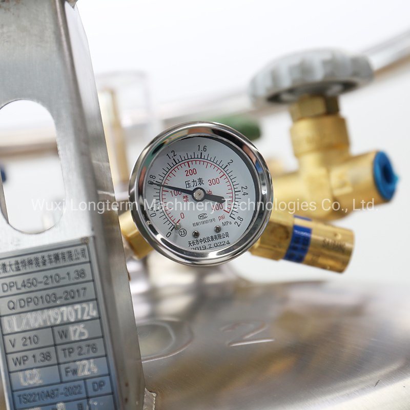 Liquid Nitrogen Argon Oxygen Cryogenic Dewar Cylinder 210L Cryogenic Dewar