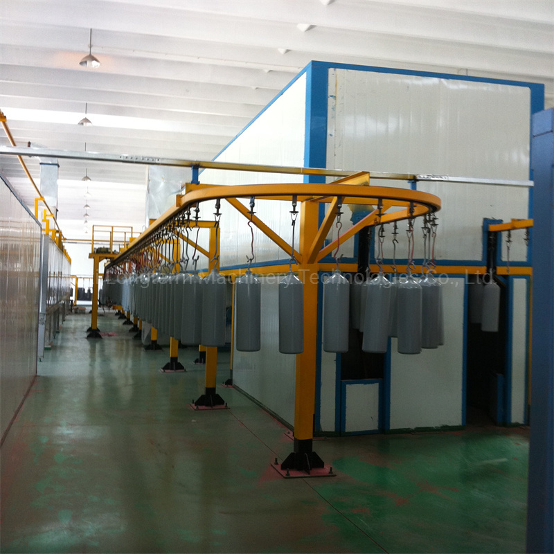 High Pressure CNG Cylinders Powder Coating Line Spray Painting Booth^