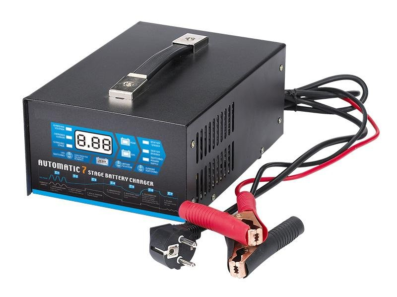 CARGADOR DE BATERÍA AUTOMÁTICO DE 3 ETAPAS CON DE MÚLTIPLES FUNCIONES