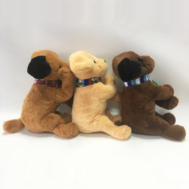 Christmas Realistic Plush Dogs Stuffed Animals