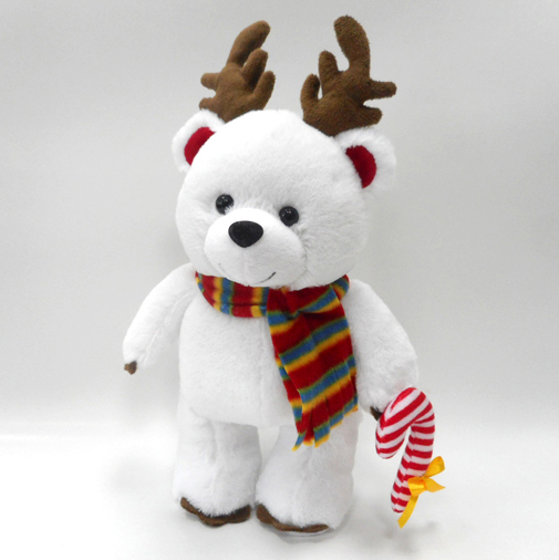 Custom Plush Christmas Teddy Bear Soft Toys with Colorful Scarf