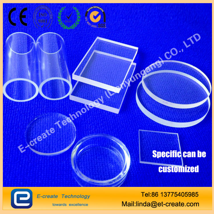 Quartz chip high temperature quartz glass wafer square film heating film custom processing optical film as the lens