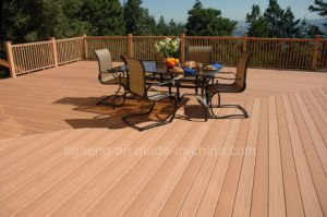 Planches en plastique en bois de plancher d'&eacute;tage de Decking de WPC directement d'usine
