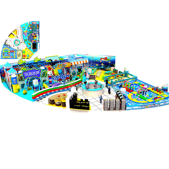 Индивидуальный дизайн Ocean Themed Мягкая детская крытая детская площадка