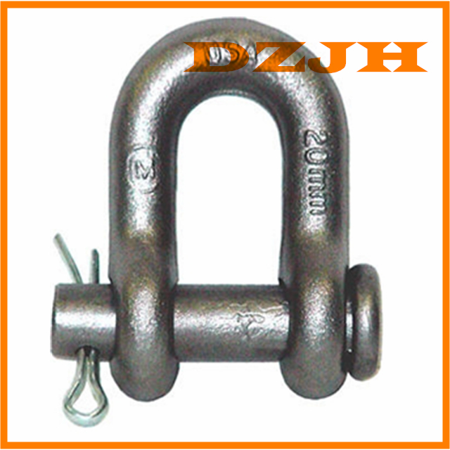 Round pin and cotter chain shackles