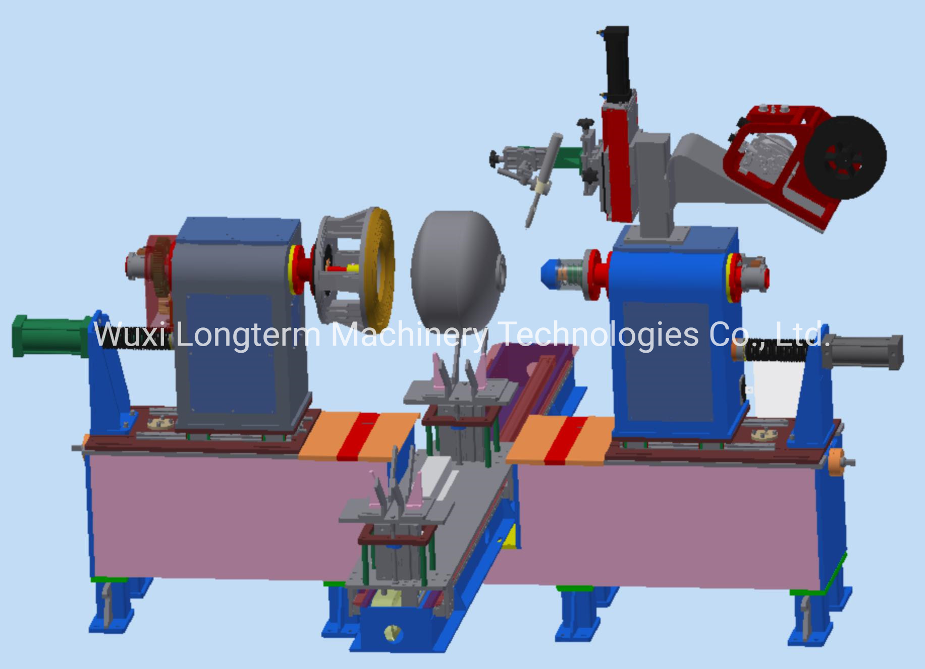 Circumferential Seam Welding Machinery for LNG Gas Cylinder / Bottle