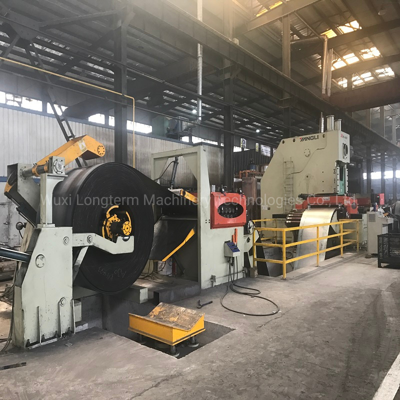 Carbon Steel Coils Decoiler Straightening Blanking Machine for LPG Cylinders^